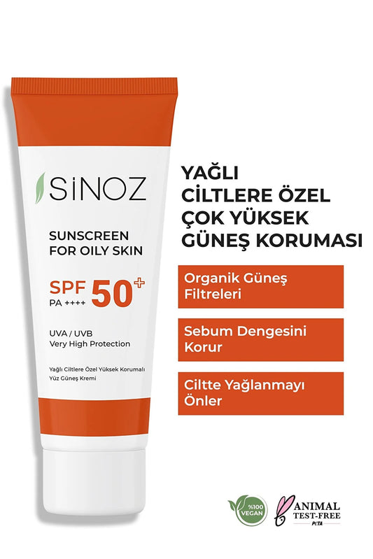 Sinoz Yağlı Dəri üçün Xüsusi  Günəş Kremi-SPF50