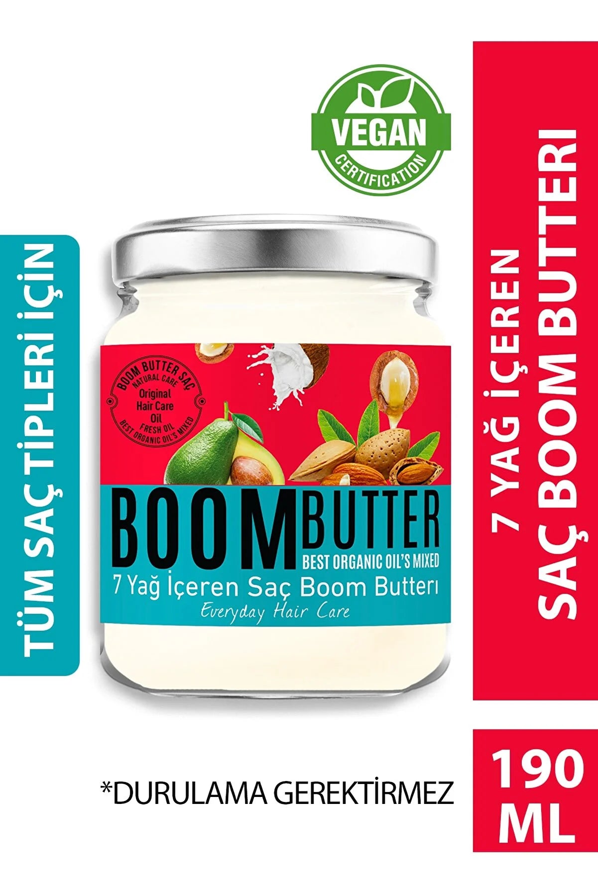 BOOM BUTTER Herbal Science Boom Butter Saç Baxım Yağı 190 ml