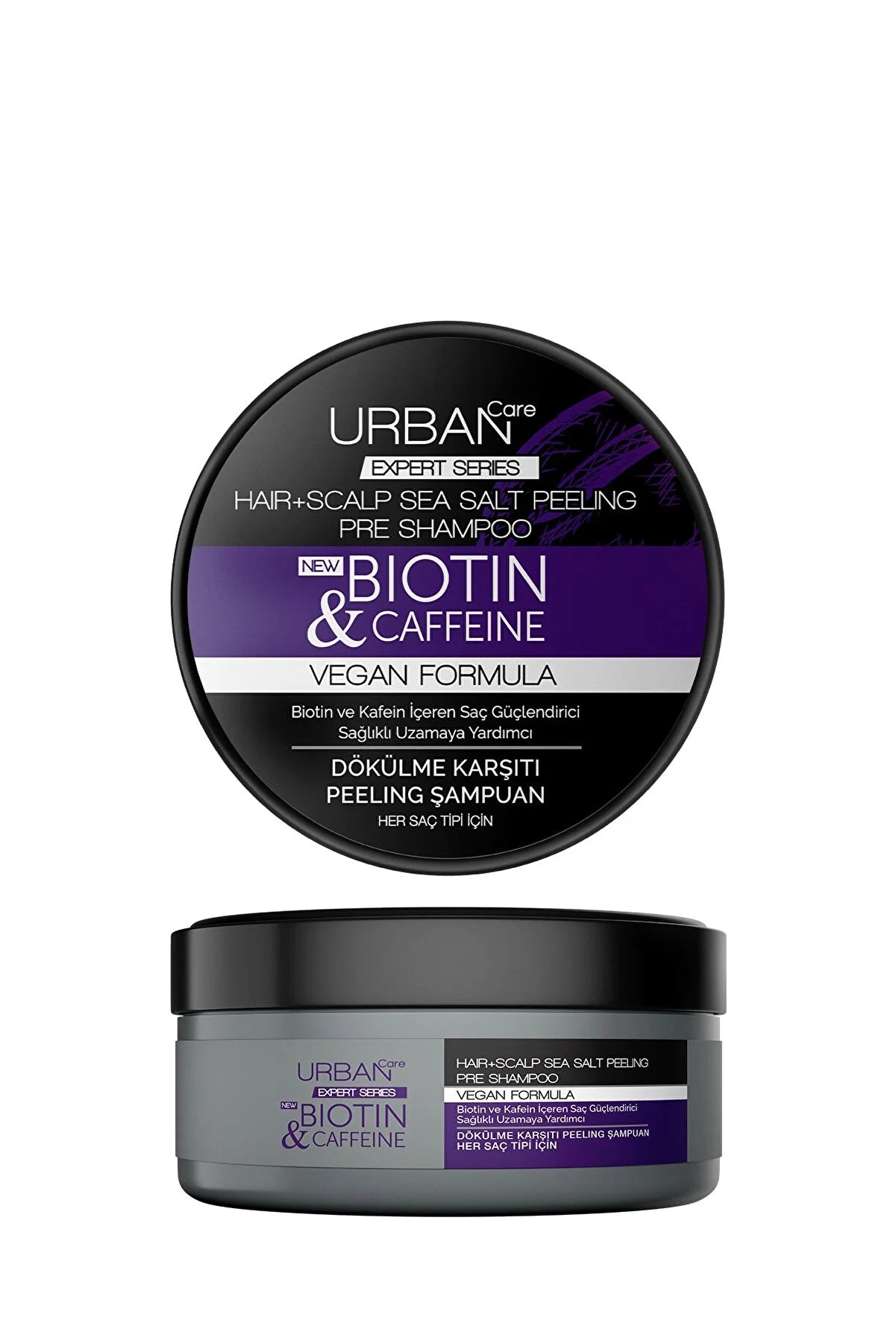 Urban Care expert Biotin və Kafein Dökülməsinə Qarşı Təmizləyici peeling Şampun-vegan-200 ml