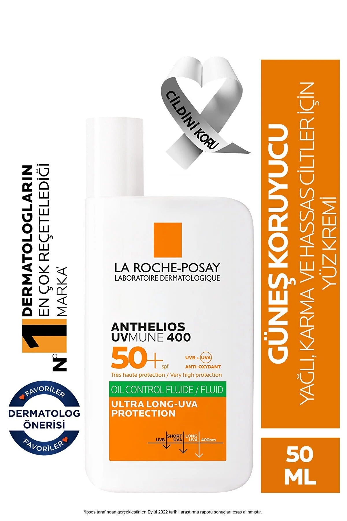 La Roche Posay Anthelios Uvmune 400 Oil Control Fluid Güneş Kremi Spf50+ 50ml(Yağlı,qarışıq və həssas dərilər üçün)