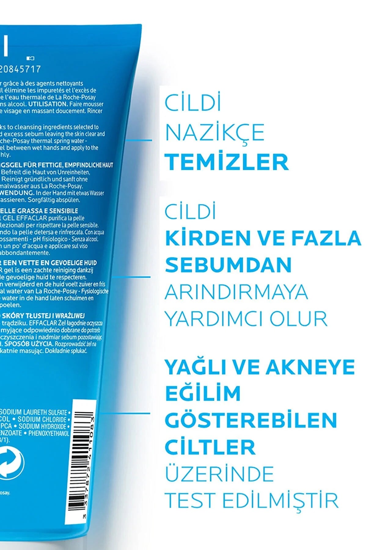 La Roche Posay Effaclar Gel Yağlı/Sızanaqlı Dərilər üçün Üz Təmizləyici Gel 200 ML