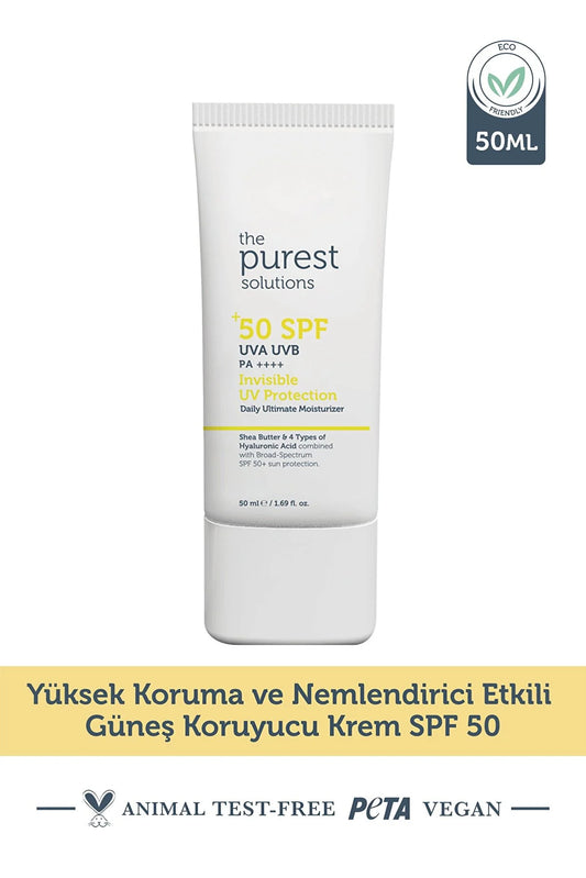 The Purest Solutions Yüksək qoruma ve nəmləndirici təsirli Günəş qoruyucu Krem-SPF