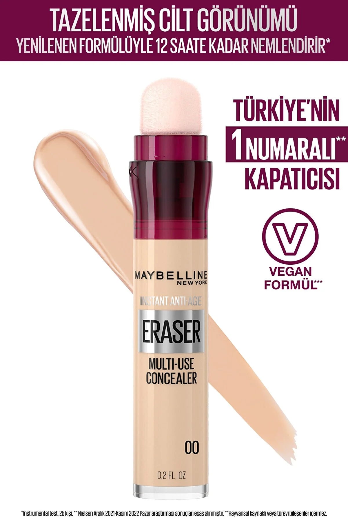 Maybelline New York Instant Anti Age Eraser concealer - 00 Ivory