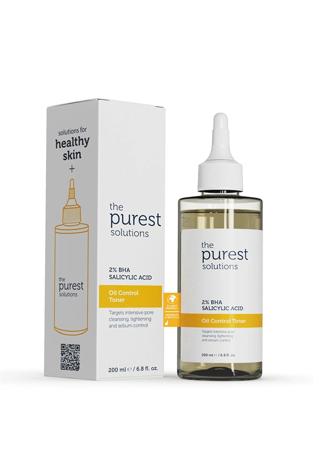 The Purest Solutions Bha %2 Oil Control Toner & Siyah Nokta Hedefli, Yağlanma Dengeleyici Tonik