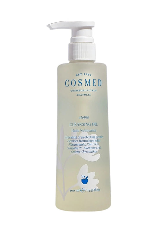 COSMED Atopia Cleansing Oil - Yüz Ve Vücut Için Temizleme Yağı - Yağ Bazlı Temizleyici 400 ml